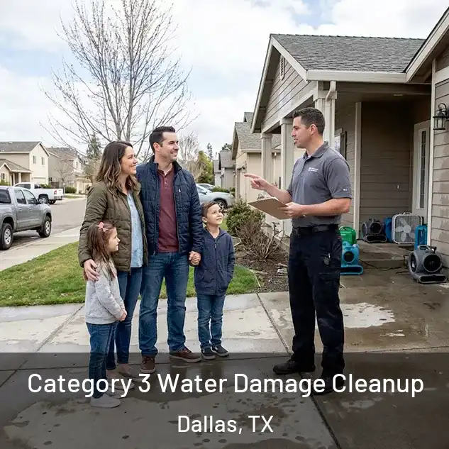  Category 3 Water Damage Cleanup Dallas, TX